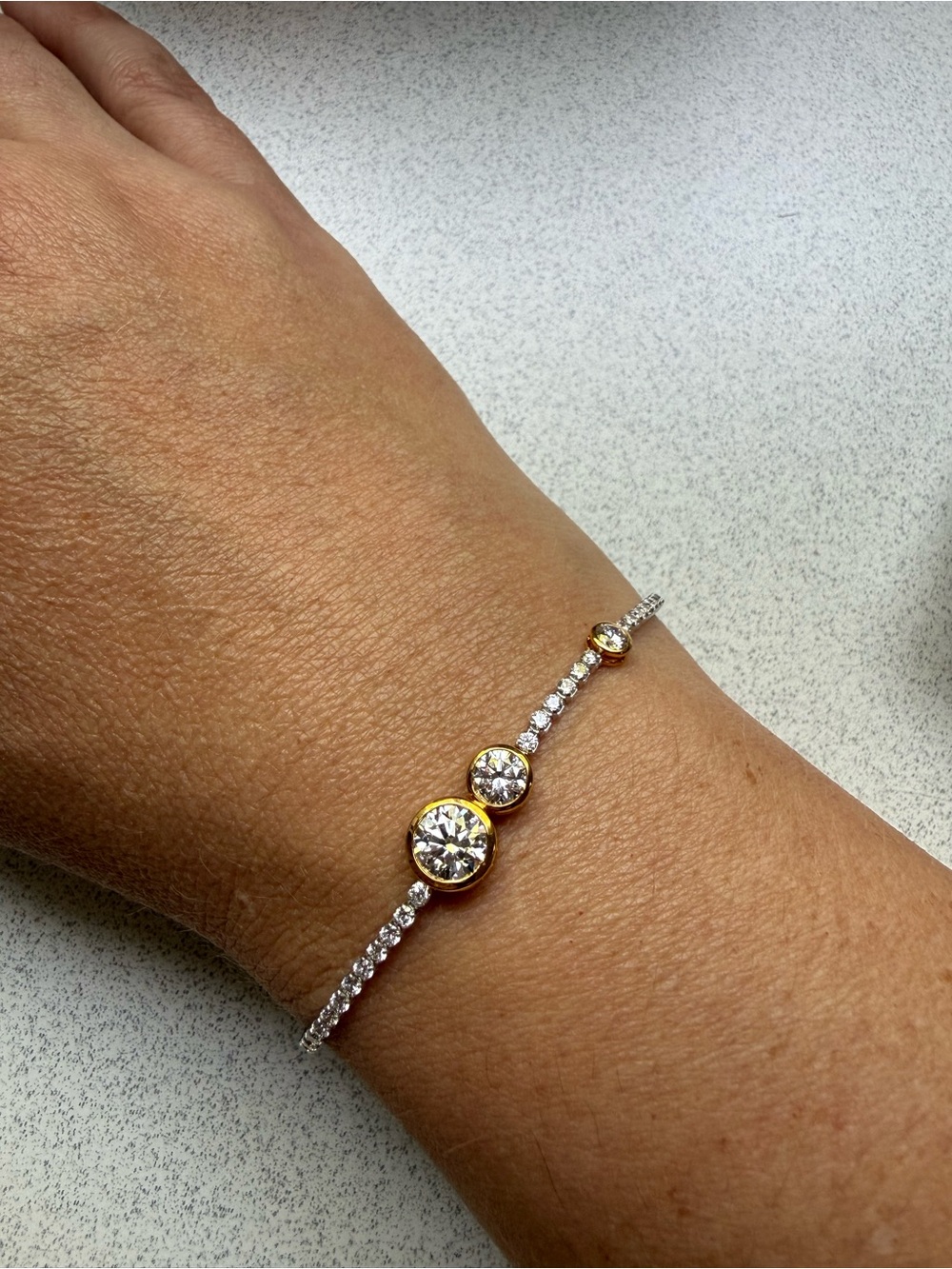 3.56 Carat Real Diamond Tennis Bracelet - Picture 6 of 9